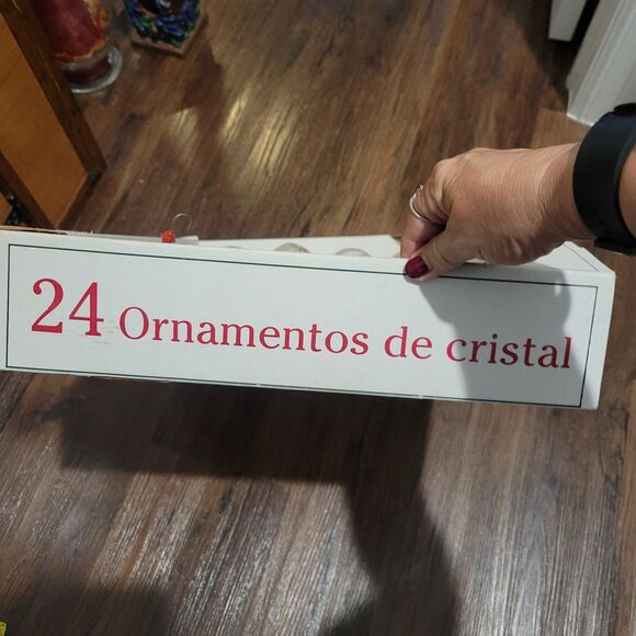 Glass Christmas Ornaments VINTAGE Lot 24 pcs boxed Rauch Ind. Frosted Kitschy - Picture 10 of 12